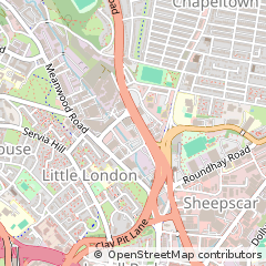 Map of Leeds, West Yorkshire