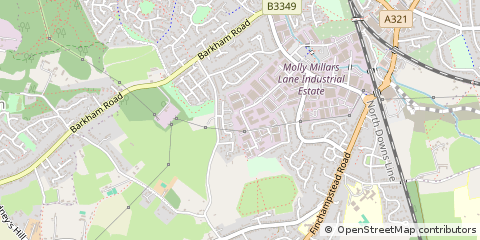 Map of Wokingham, Berkshire