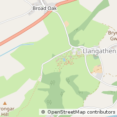 Map of Carmarthen, Carmarthenshire