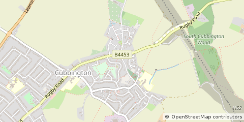 Map of Cubbington, Leamington SPA