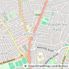Map of Nottingham, Nottinghamshire