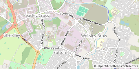 Map of ST. Helens, Merseyside