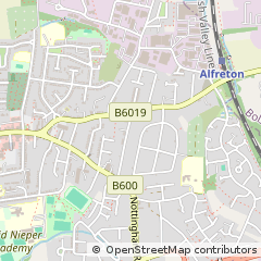 Map of Alfreton, Derbyshire