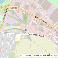Map of Rotherham, South Yorkshire