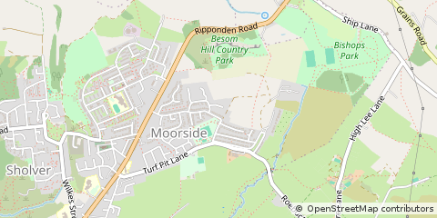 Map of Oldham, Lancashire