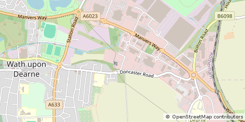 Map of Rotherham, South Yorkshire