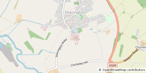 Map of Newport Pagnell, Buckinghamshire