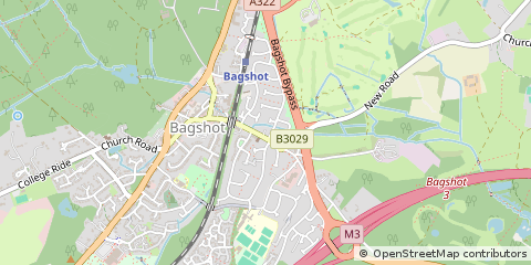 Map of Bagshot, Surrey