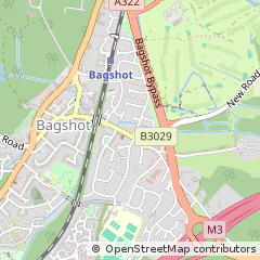 Map of Bagshot, Surrey