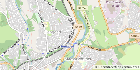 Map of Hengoed, Caerffili