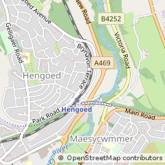 Map of Hengoed, Caerffili