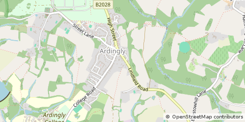 Map of Ardingly, West Sussex