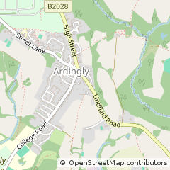 Map of Ardingly, West Sussex