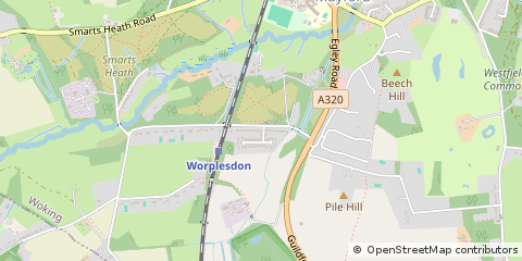 Map of Woking, Surrey