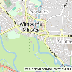 Map of Wimborne, Dorset