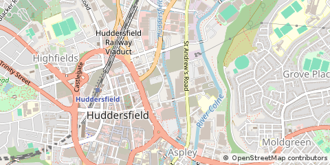 Map of Huddersfield