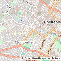 Map of Cheltenham, Gloucestershire