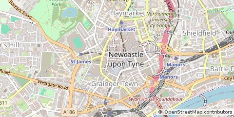 Map of Newcastle Upon Tyne