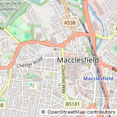 Map of Macclesfield, Cheshire