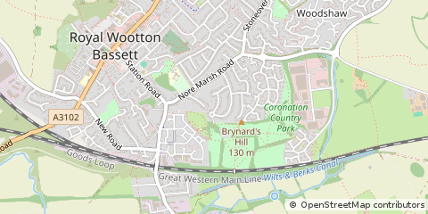 Map of Swindon, Wiltshire