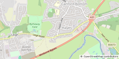 Map of Wimborne
