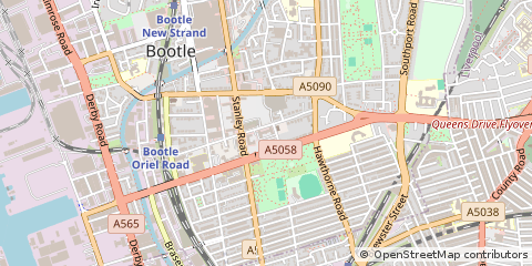 Map of Bootle, Merseyside