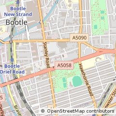 Map of Bootle, Merseyside
