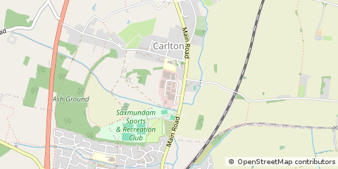 Map of Saxmundham, Suffolk