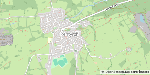 Map of Pentyrch, Cardiff