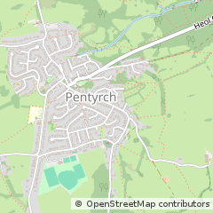 Map of Pentyrch, Cardiff