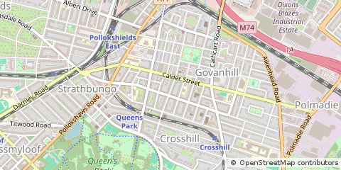 Map of Glasgow, Lanarkshire