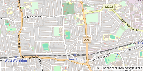 Map of Worthing