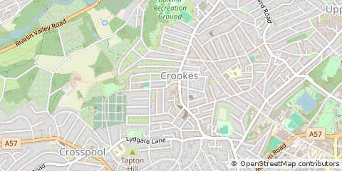Map of South Yorkshire