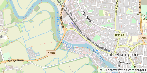 Map of Littlehampton, West Sussex