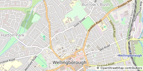 Map of Wellingborough, Northamptonshire