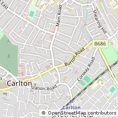 Map of Carlton, Nottingham