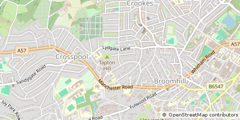Map of Sheffield
