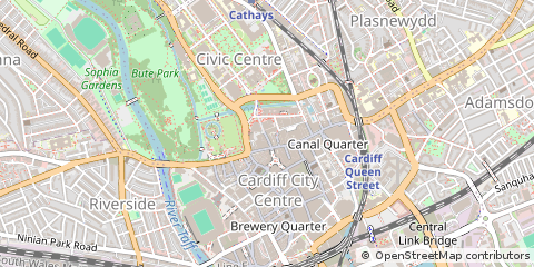 Map of Cardiff