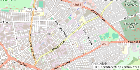 Map of Preston, Lancashire