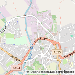 Map of Ruthin, Denbighshire