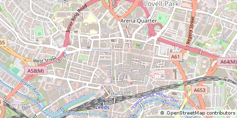 Map of Leeds, West Yorkshire