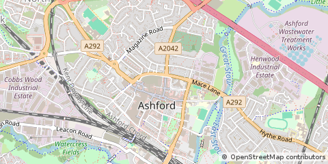 Map of Ashford, Kent