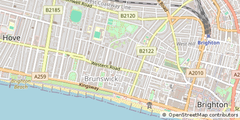 Map of Hove, East Sussex