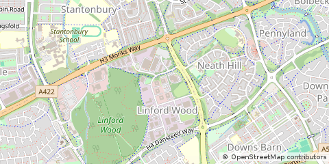 Map of Milton Keynes