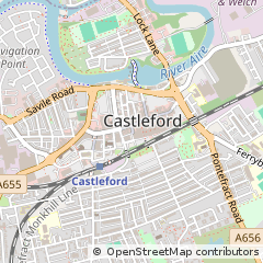 Map of Castleford, West Yorkshire