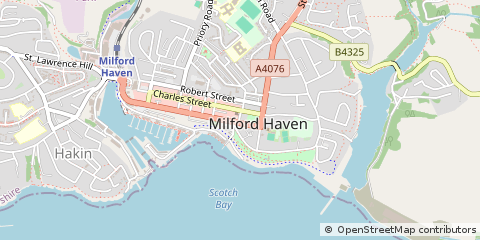Map of Milford Haven