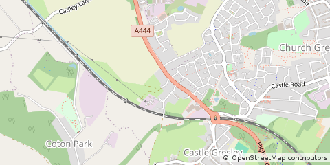 Map of Swadlincote, South Derbyshire