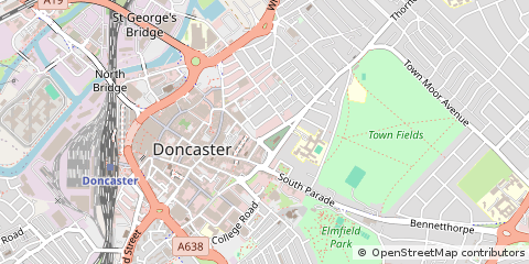 Map of Doncaster, South Yorkshire