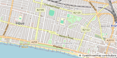Map of Hove, East Sussex