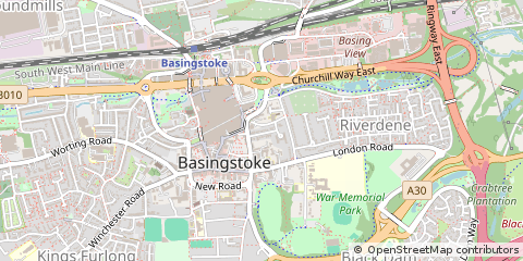 Map of Basingstoke
